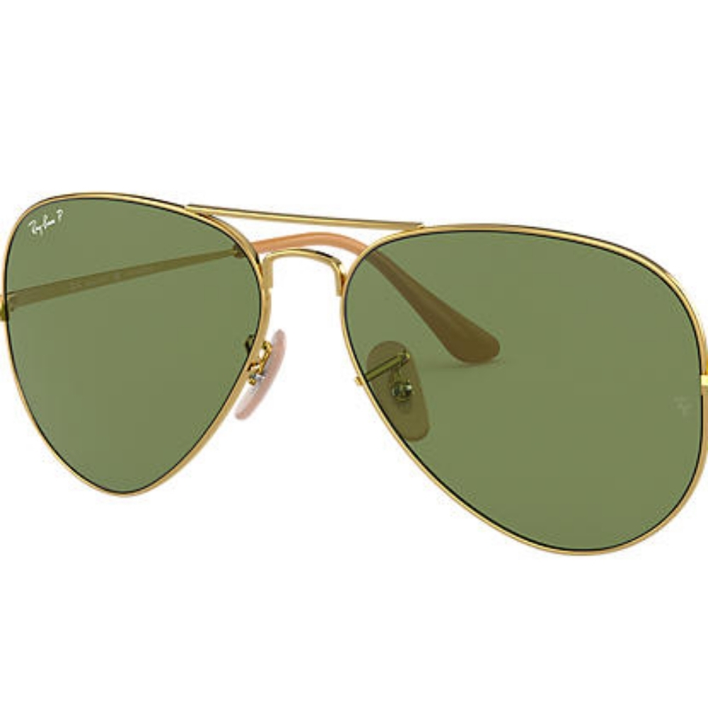 Ray-Ban Aviator Classic Green Lens Gold Sunglasses